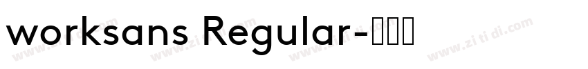 worksans Regular字体转换